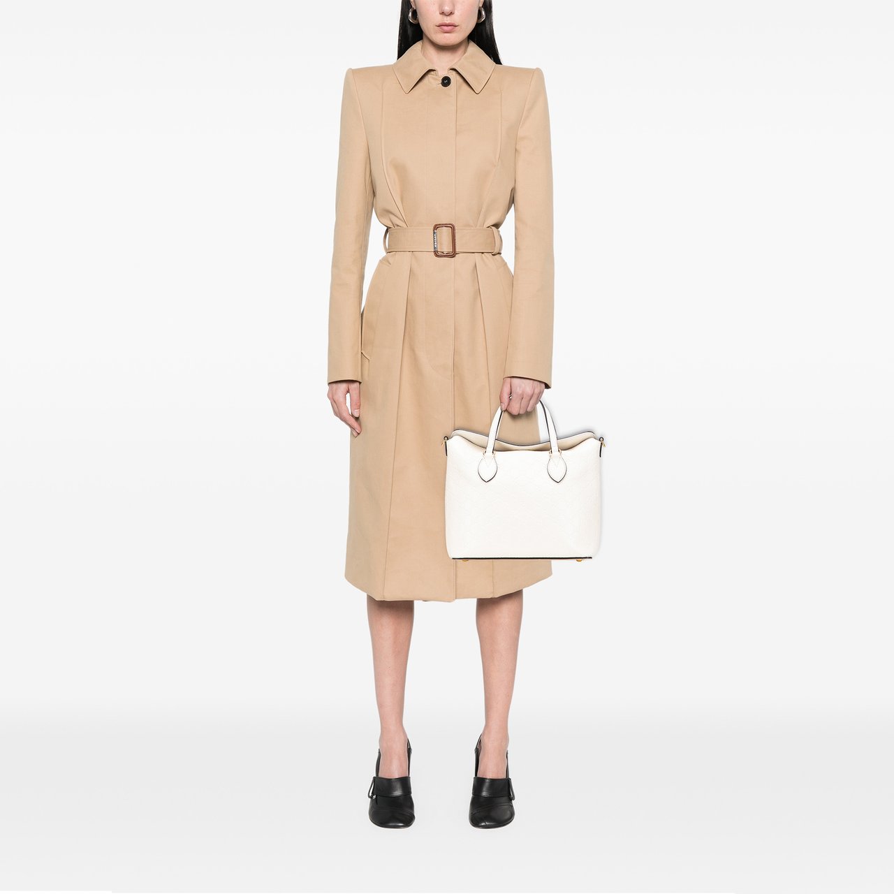 Gucci Guccissima Linea A Fold Over Satchel Wit