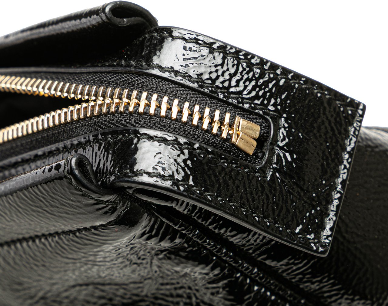 Gucci Soft Patent Soho Clutch Zwart