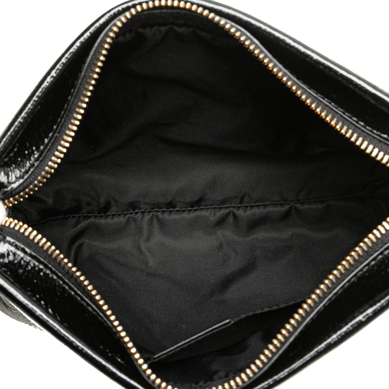Gucci Soft Patent Soho Clutch Zwart