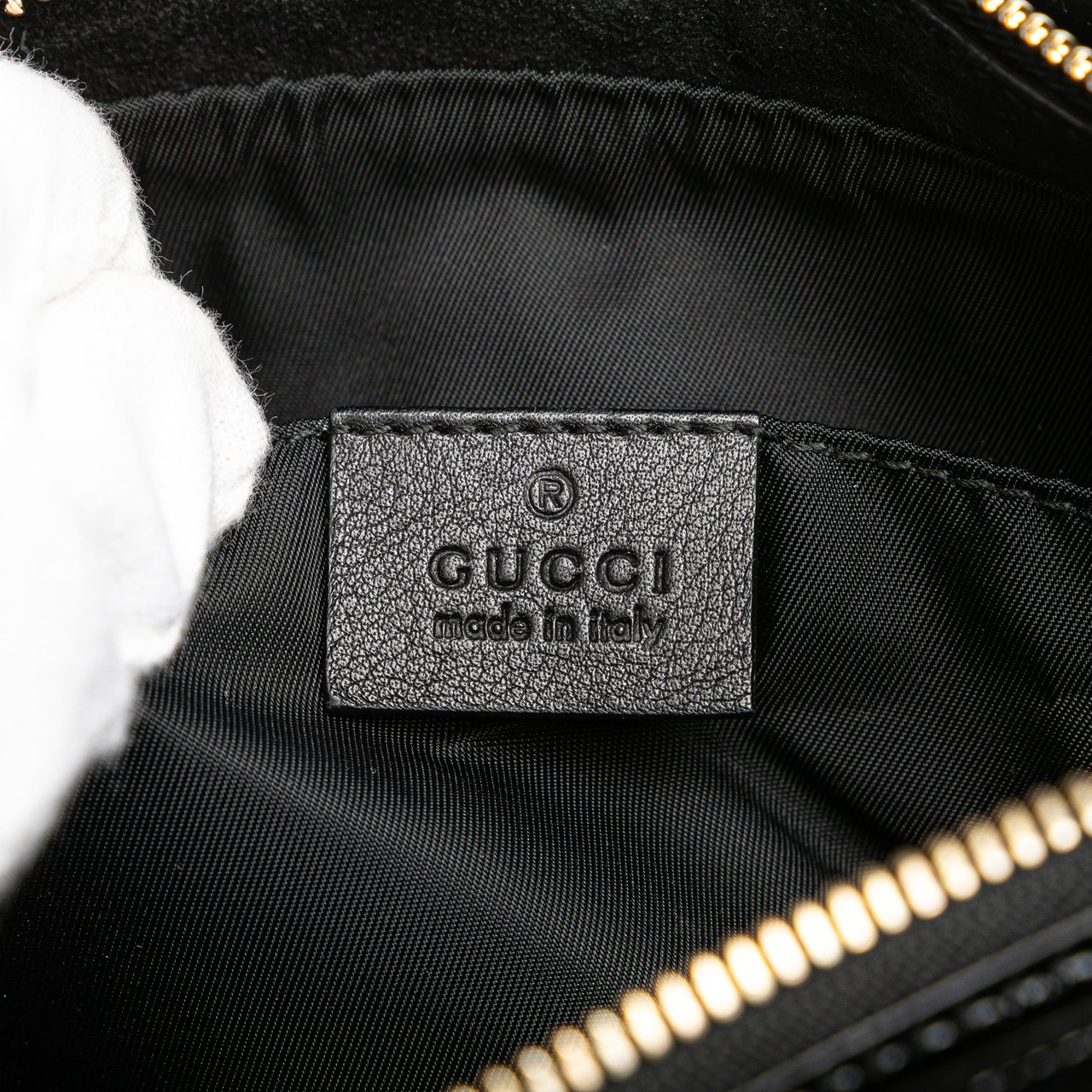 Gucci Soft Patent Soho Clutch Zwart