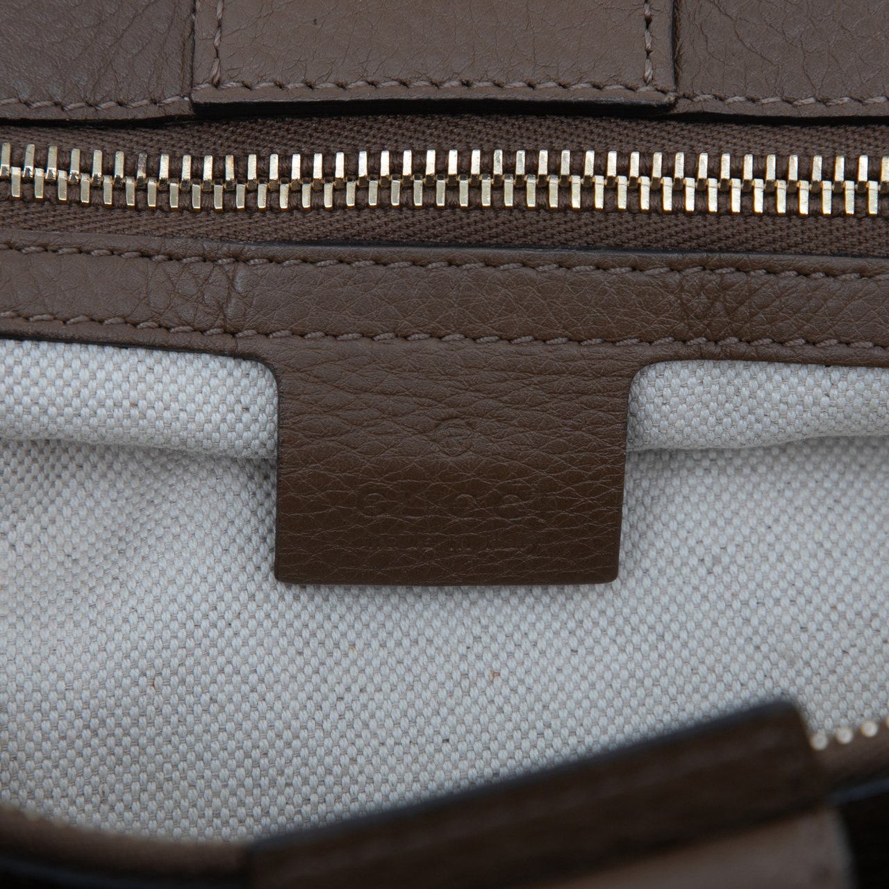 Gucci Medium Calfskin Bamboo Shopper Satchel Bruin