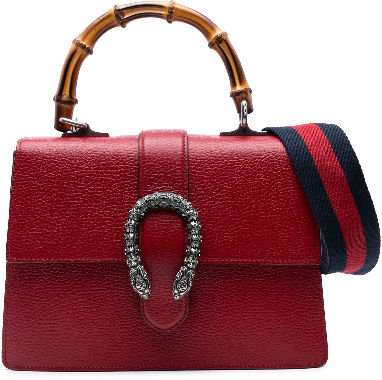 Gucci Medium Bamboo Dionysus Web Satchel Rood