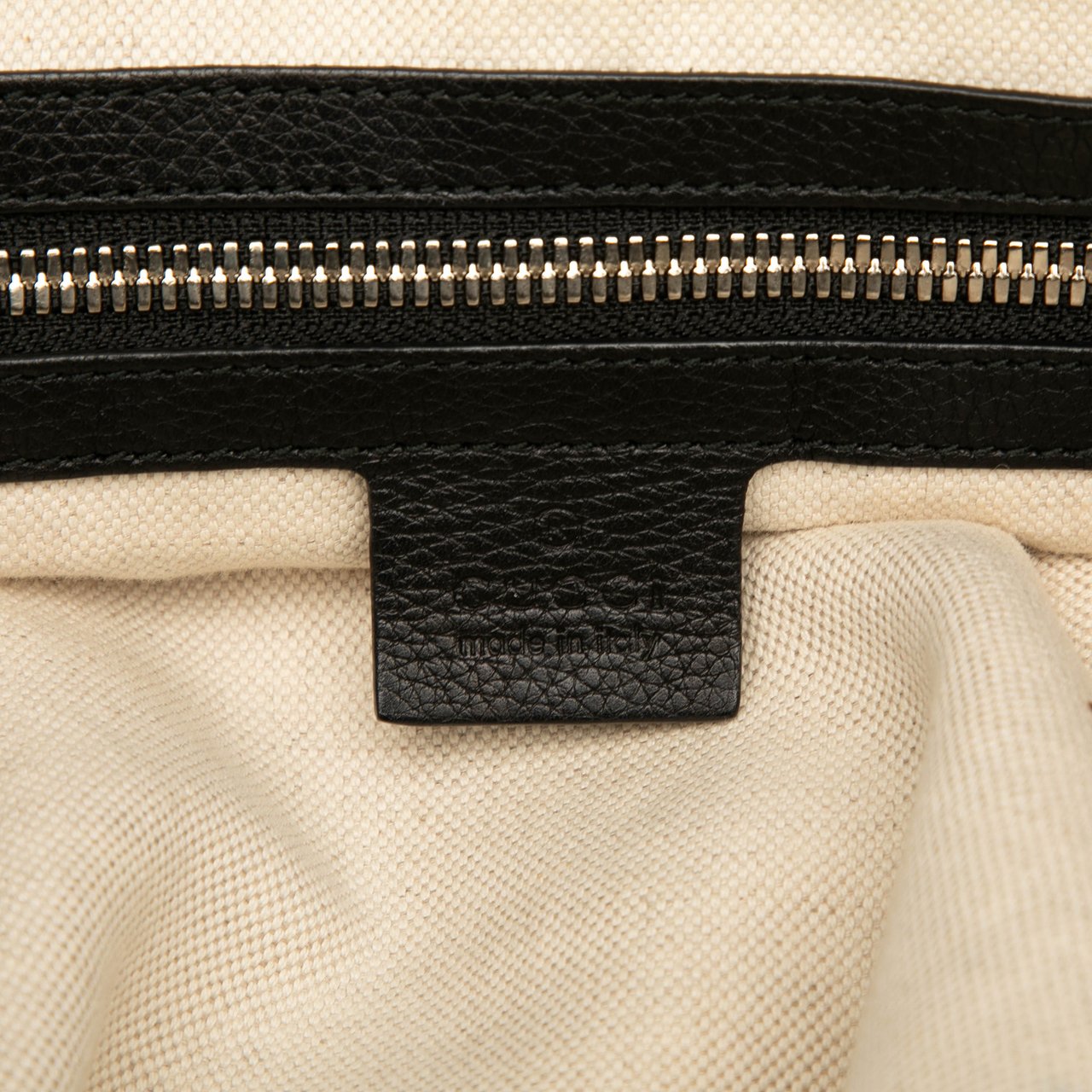 Gucci Leather Soho Open Tote Zwart