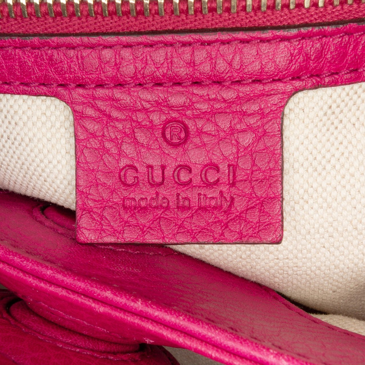 Gucci Small Calfskin Bamboo Shopper Satchel Roze