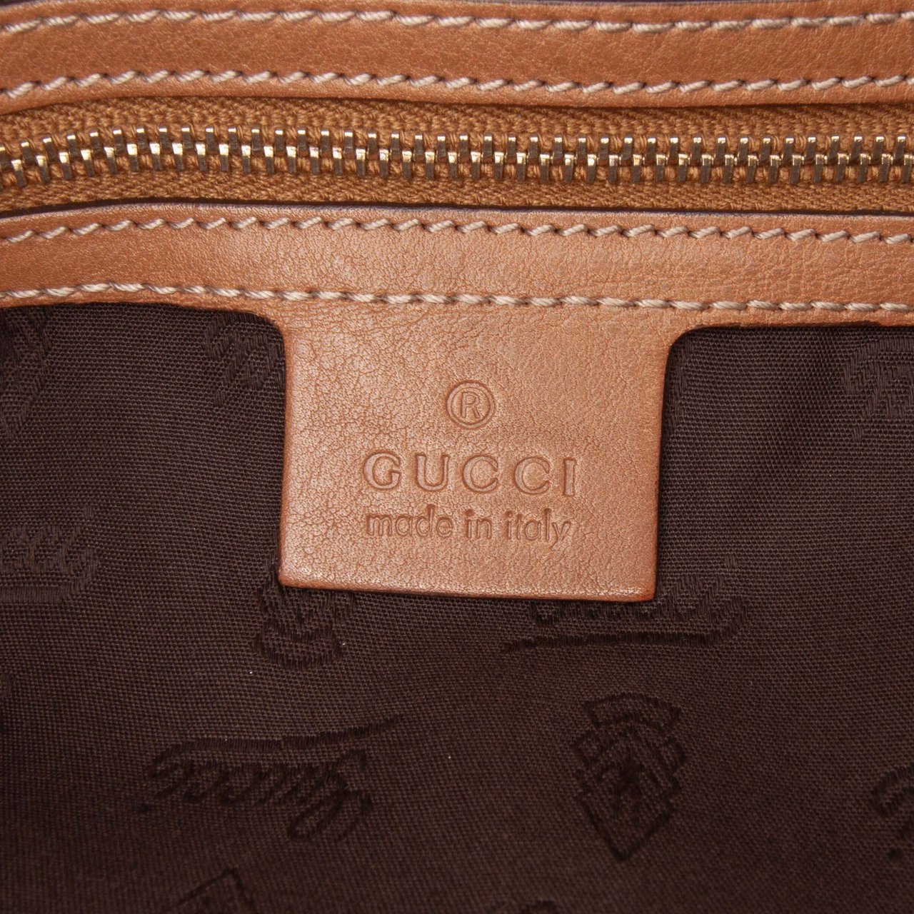 Gucci GG Canvas GG Charm Tote Bruin
