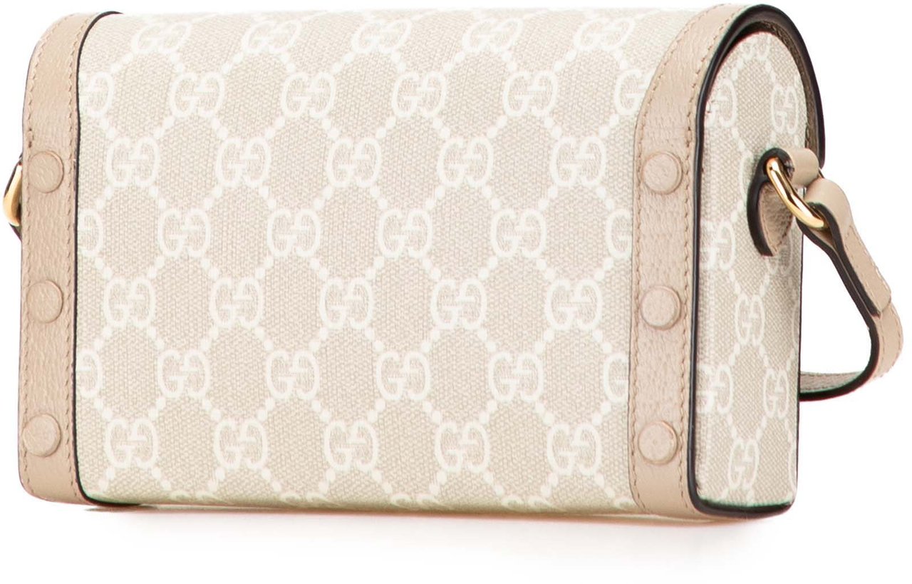 Gucci Mini GG Supreme Horsebit 1955 Crossbody Bruin