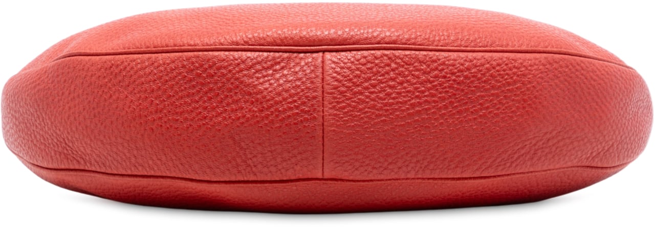 Gucci Pebbled Calfskin Bamboo Ring Hobo Rood