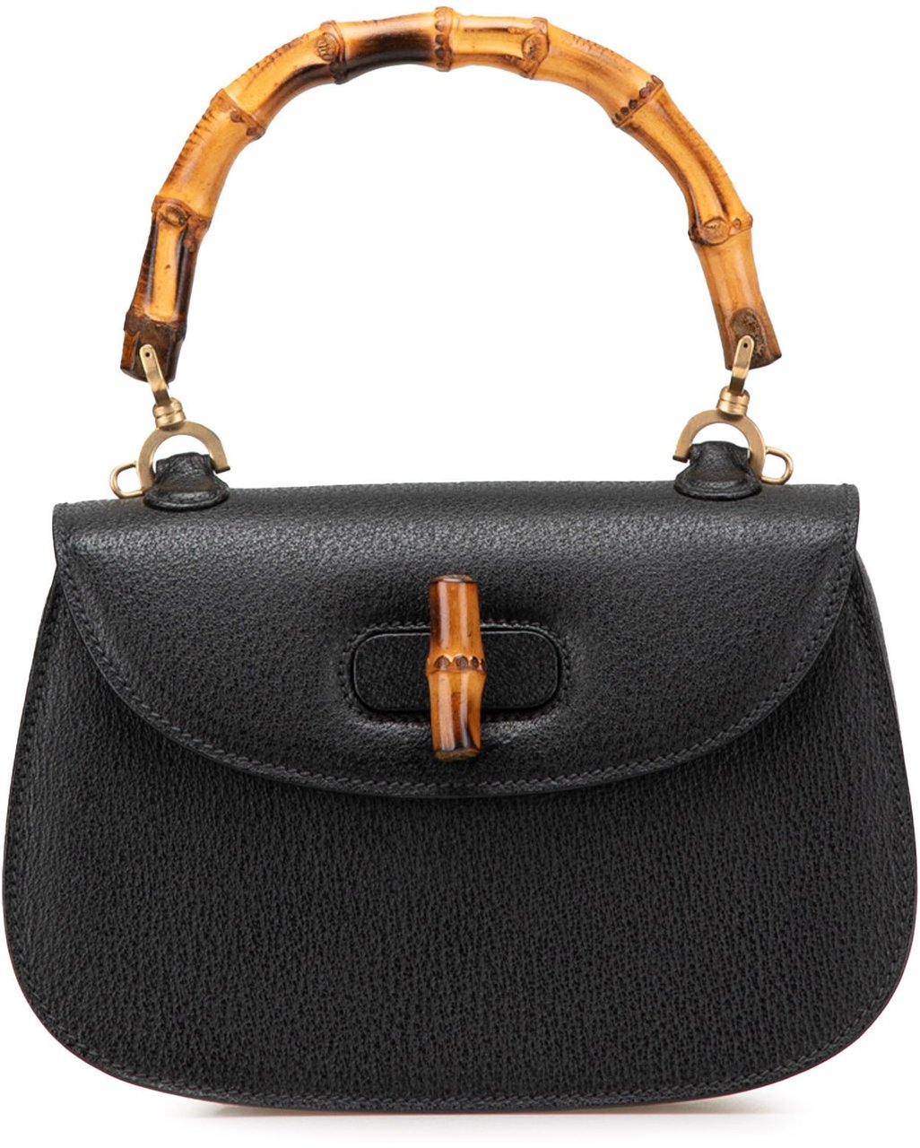 Gucci Calfskin Bamboo Night Zwart