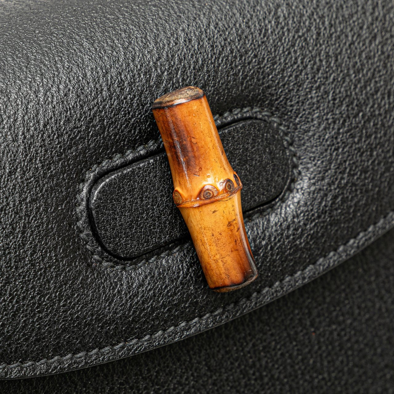 Gucci Calfskin Bamboo Night Zwart