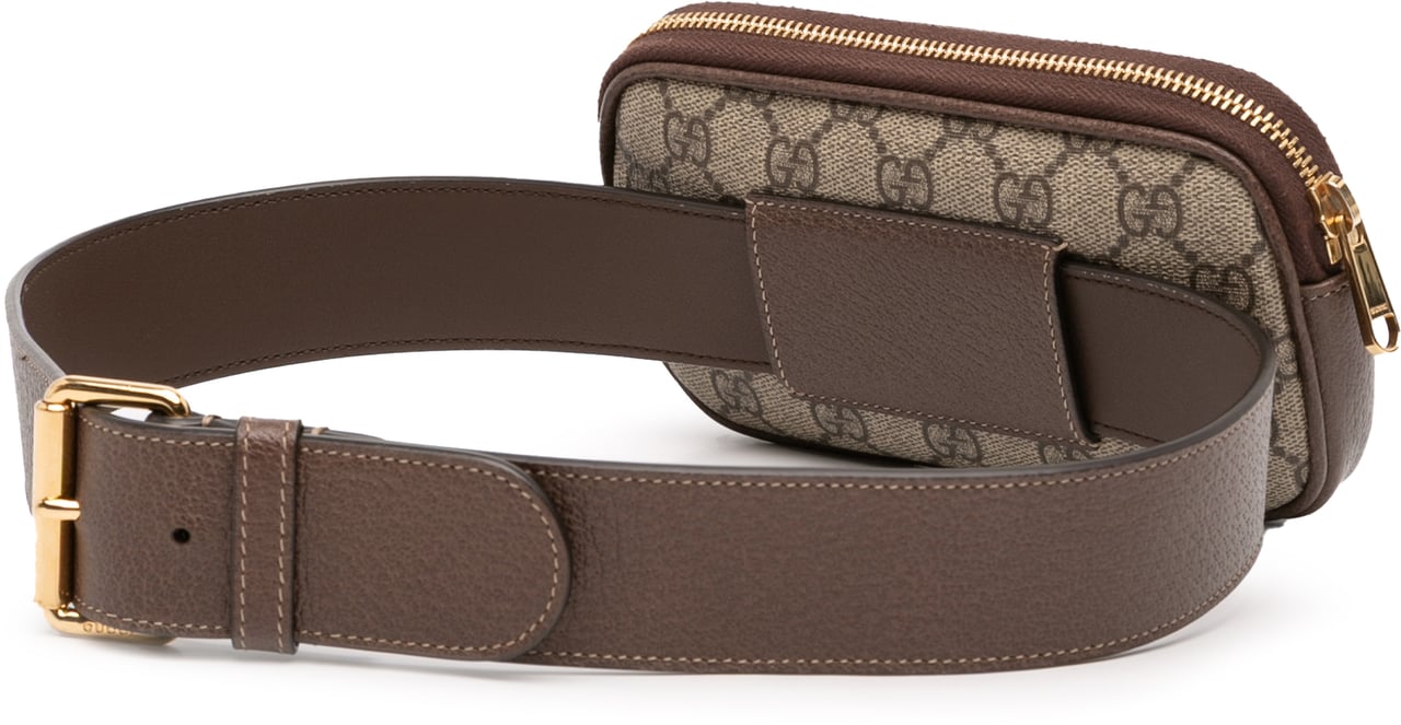 Gucci Small GG Supreme Web Ophidia Belt Bag Bruin