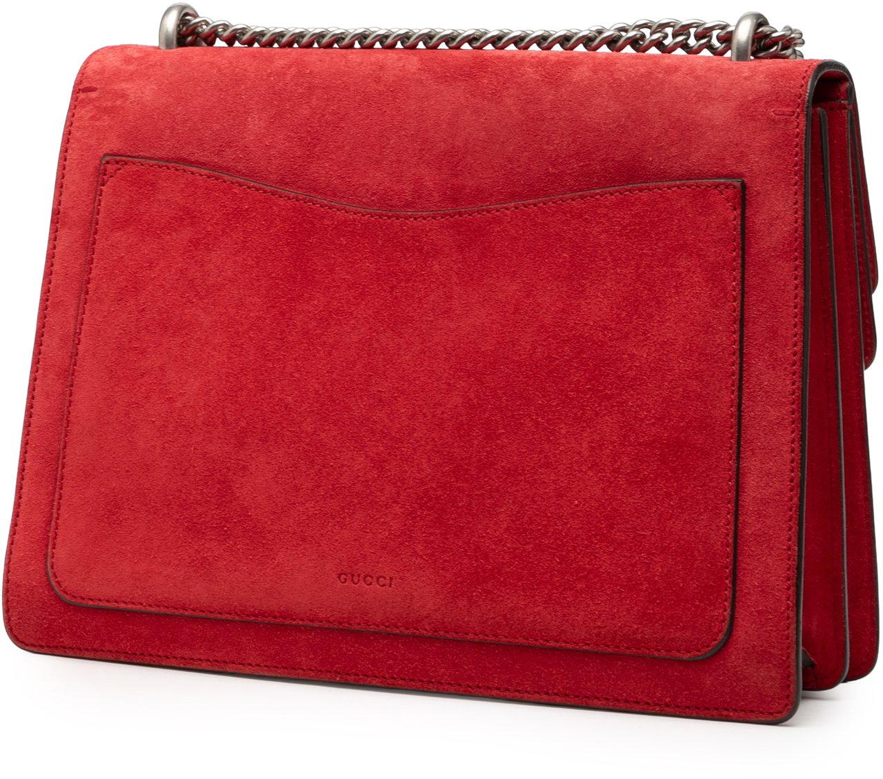 Gucci Medium Suede Dionysus Shoulder Bag Rood