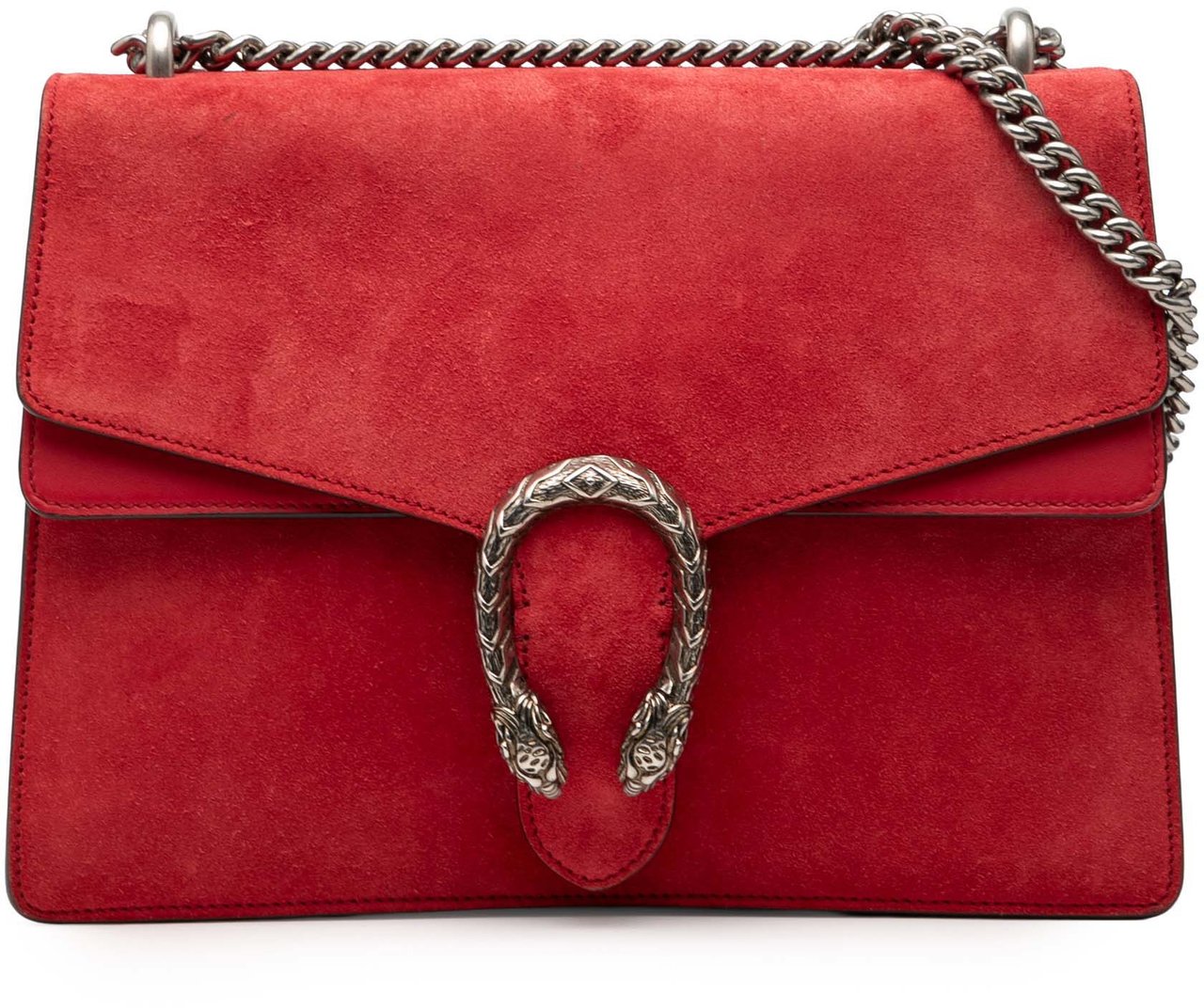 Gucci Medium Suede Dionysus Shoulder Bag Rood