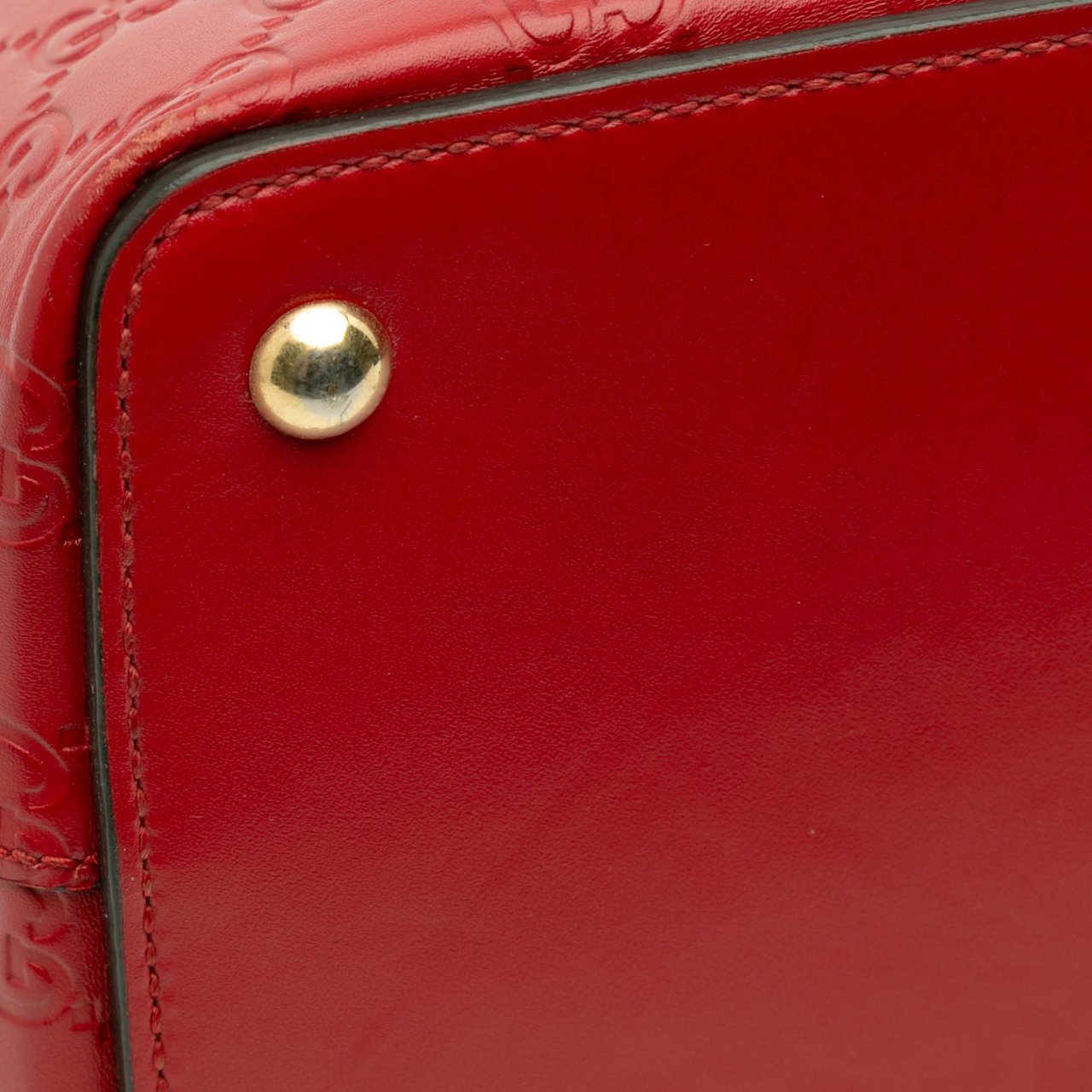 Gucci Small Guccissima Convertible Tote Rood