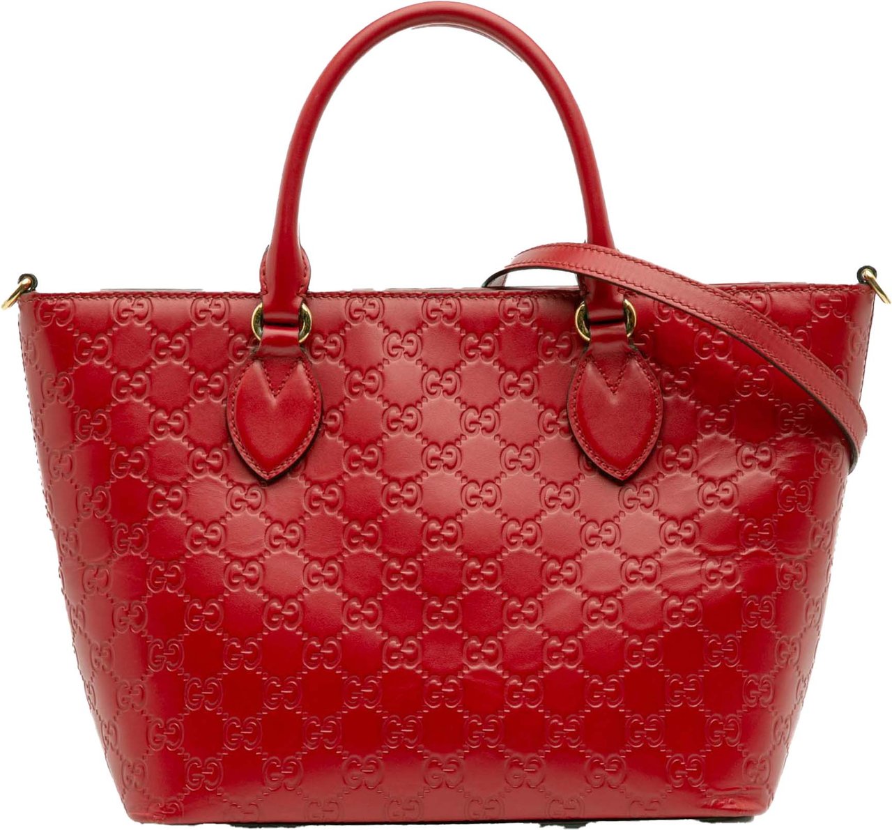 Gucci Small Guccissima Convertible Tote Rood