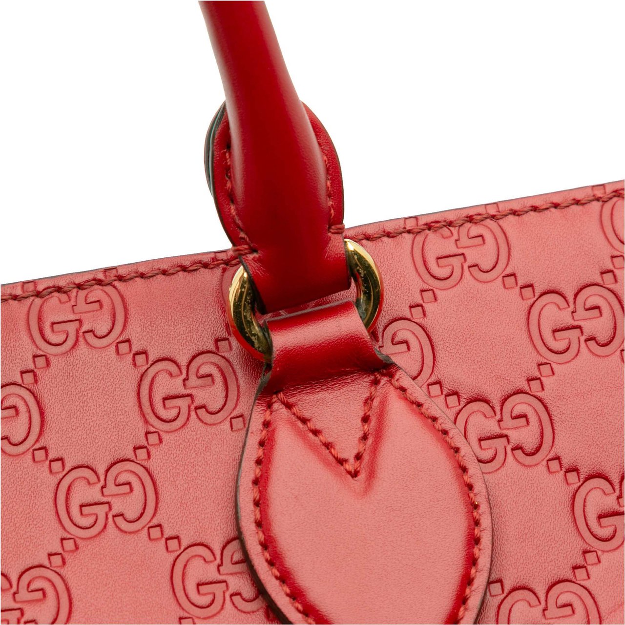 Gucci Small Guccissima Convertible Tote Rood