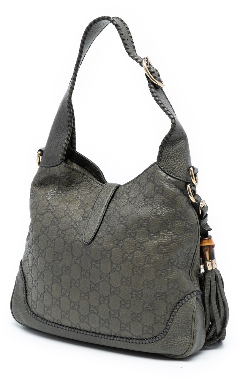 Gucci Medium Guccissima New Jackie Satchel Bruin