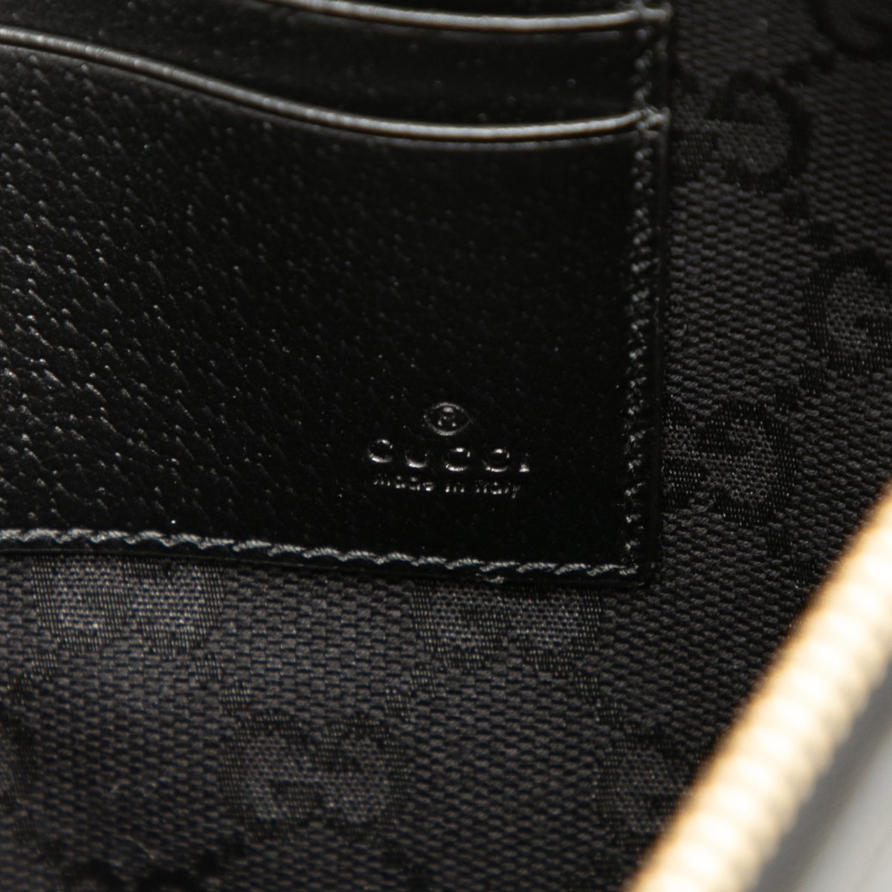 Gucci Leather Horsebit 1955 Zip Clutch Zwart