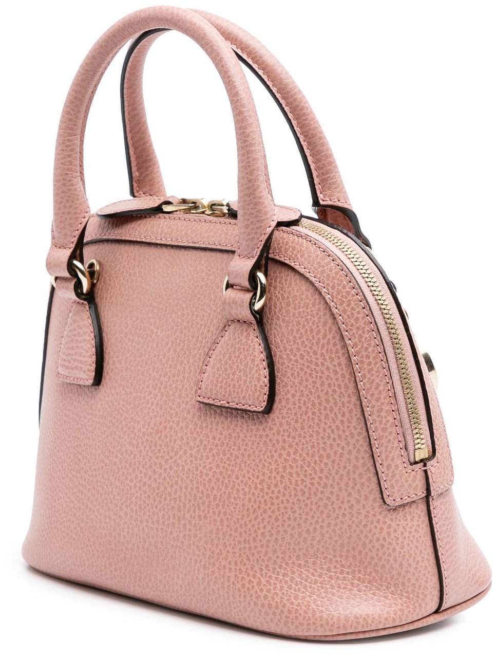Gucci Mini Leather GG Charm Dome Satchel Roze