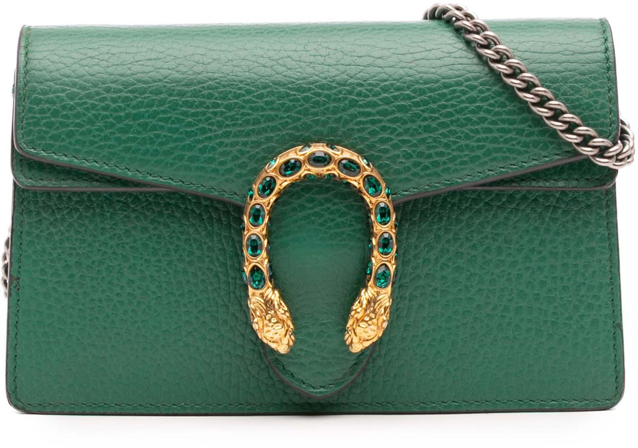 Gucci Mini Leather Dionysus Crossbody Groen