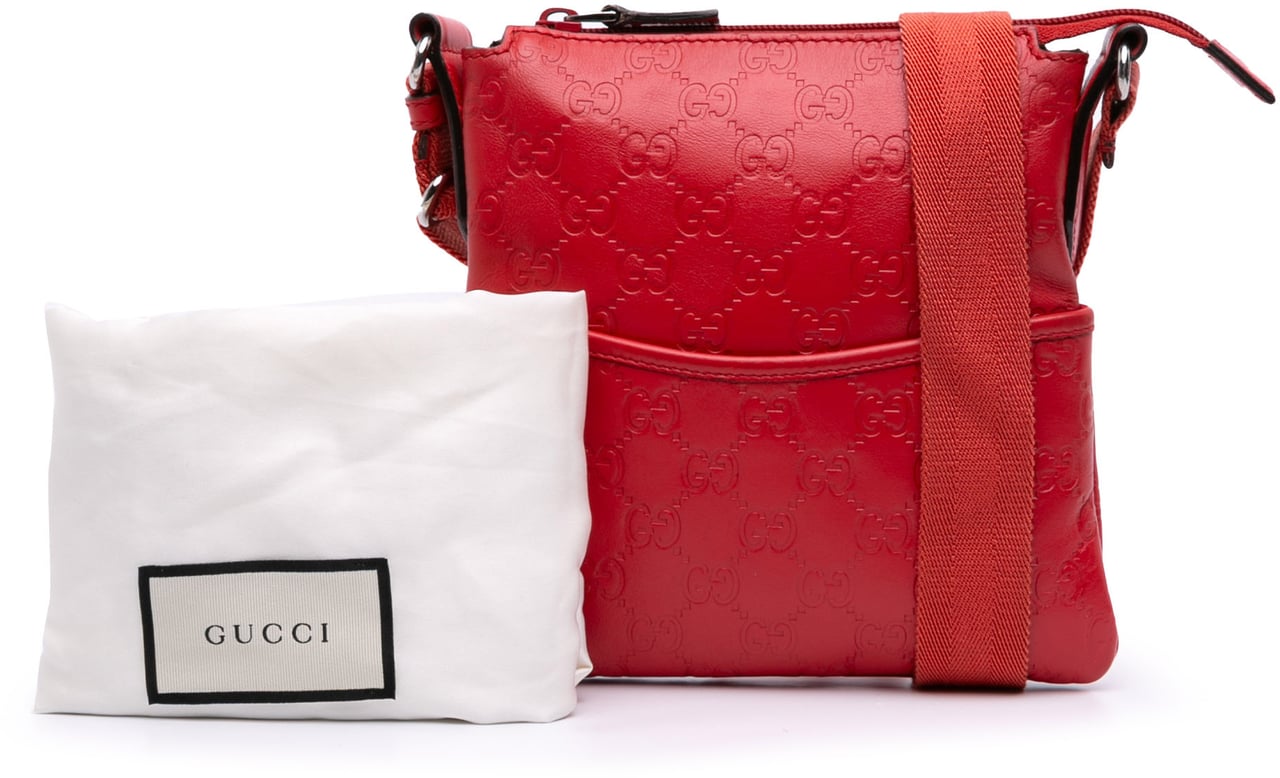 Gucci Mini Guccissima Crossbody Rood