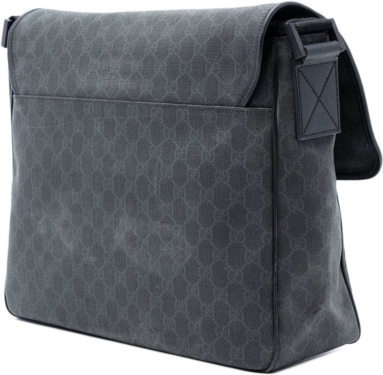 Gucci GG Supreme Flap Messenger Bag Grijs