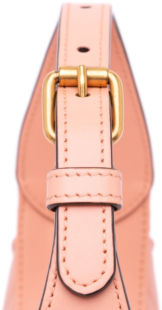 Gucci Mini Matelasse Leather GG Marmont Half Moon Hobo Roze