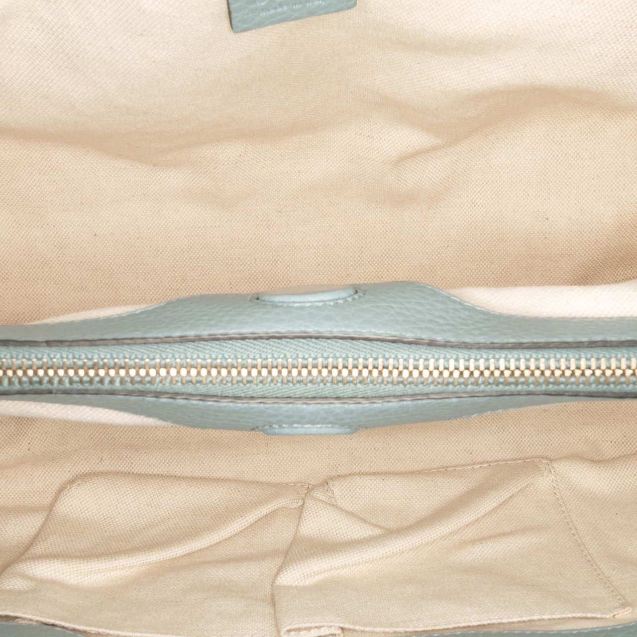Gucci Medium Calfskin Bamboo Shopper Satchel Blauw