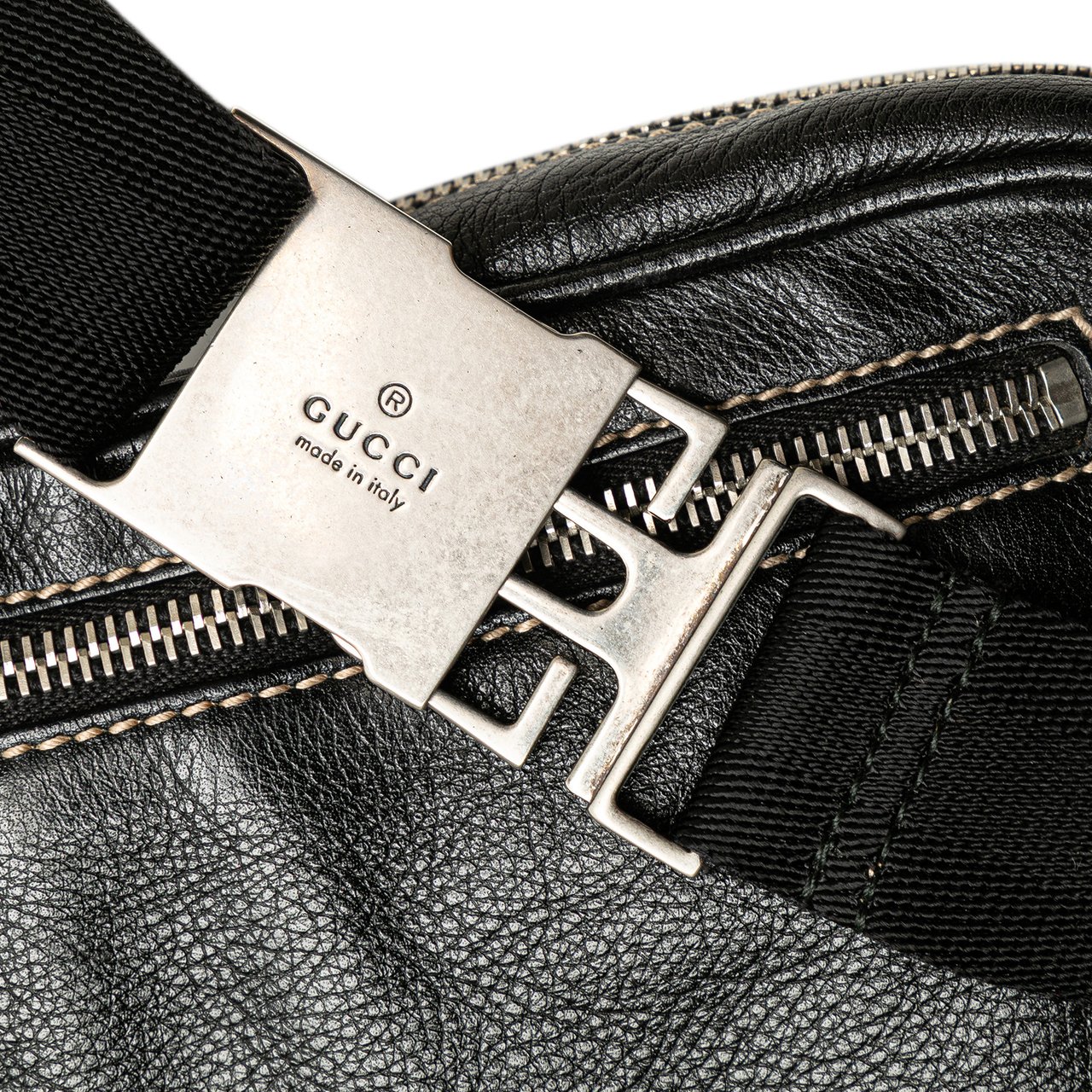 Gucci Leather Hysteria Belt Bag Zwart