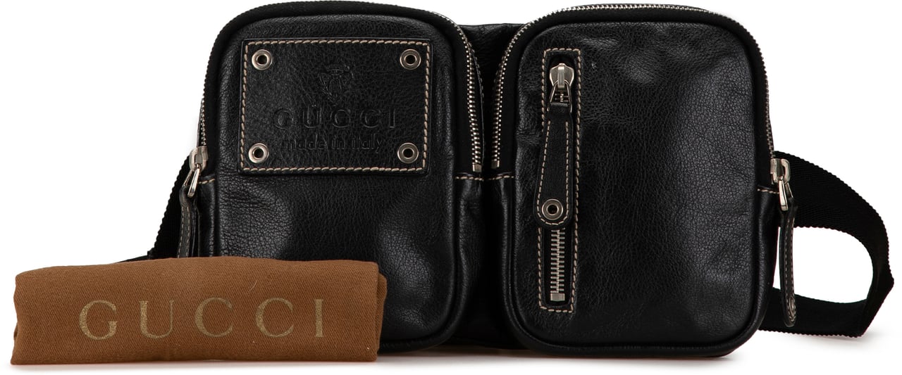 Gucci Leather Hysteria Belt Bag Zwart