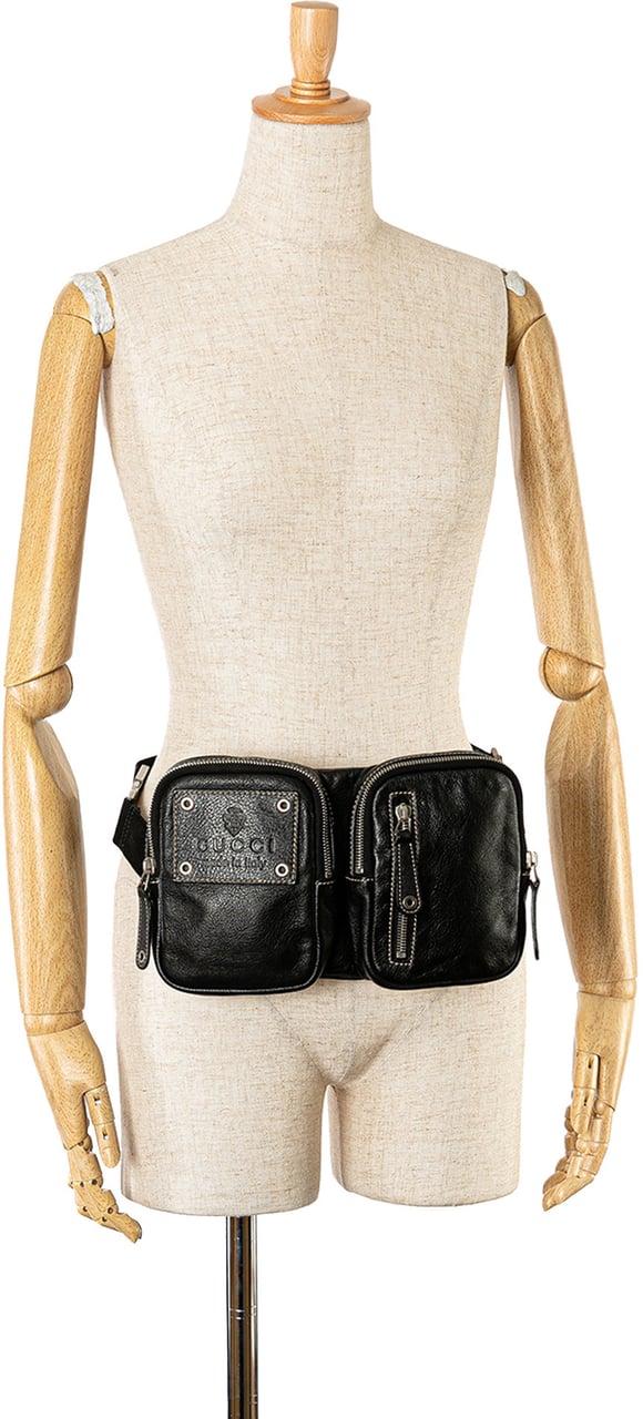 Gucci Leather Hysteria Belt Bag Zwart