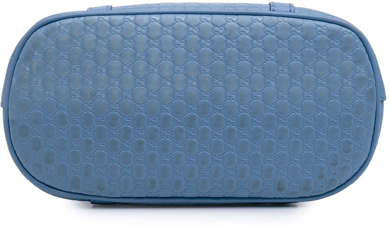 Gucci Mini Microguccissima Dome Satchel Blauw