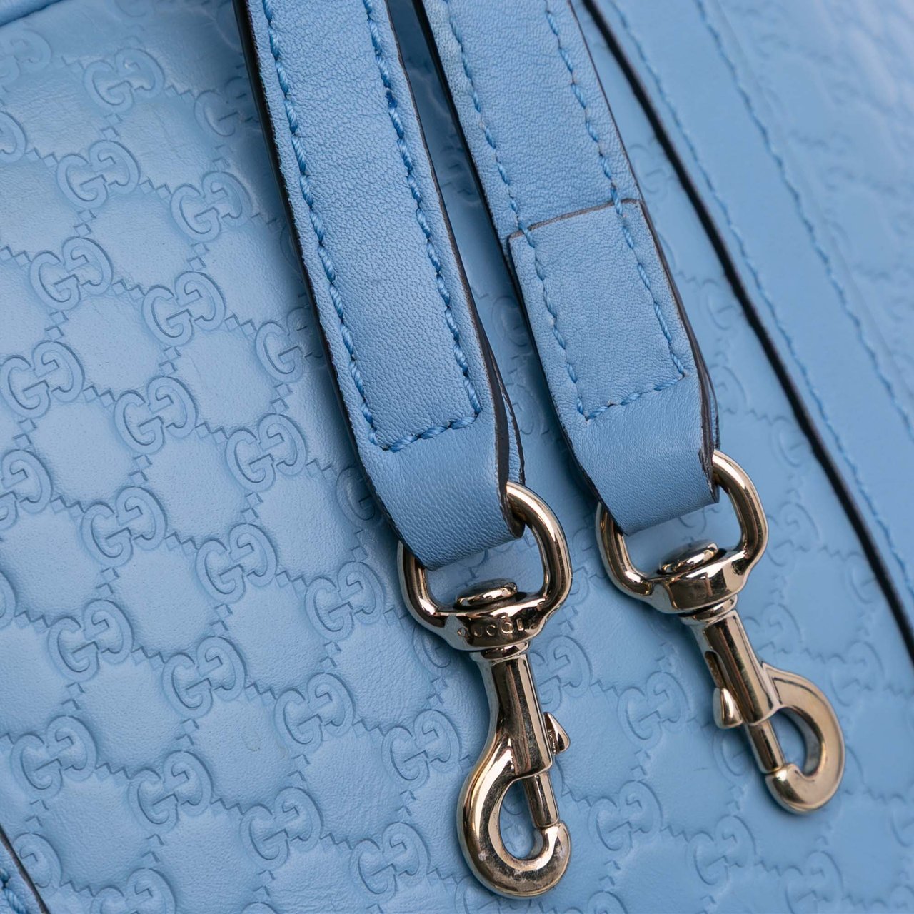 Gucci Mini Microguccissima Dome Satchel Blauw
