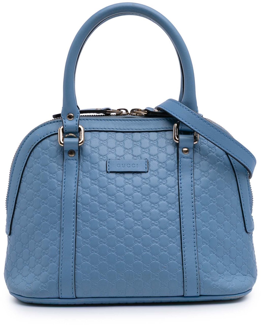 Gucci Mini Microguccissima Dome Satchel Blauw