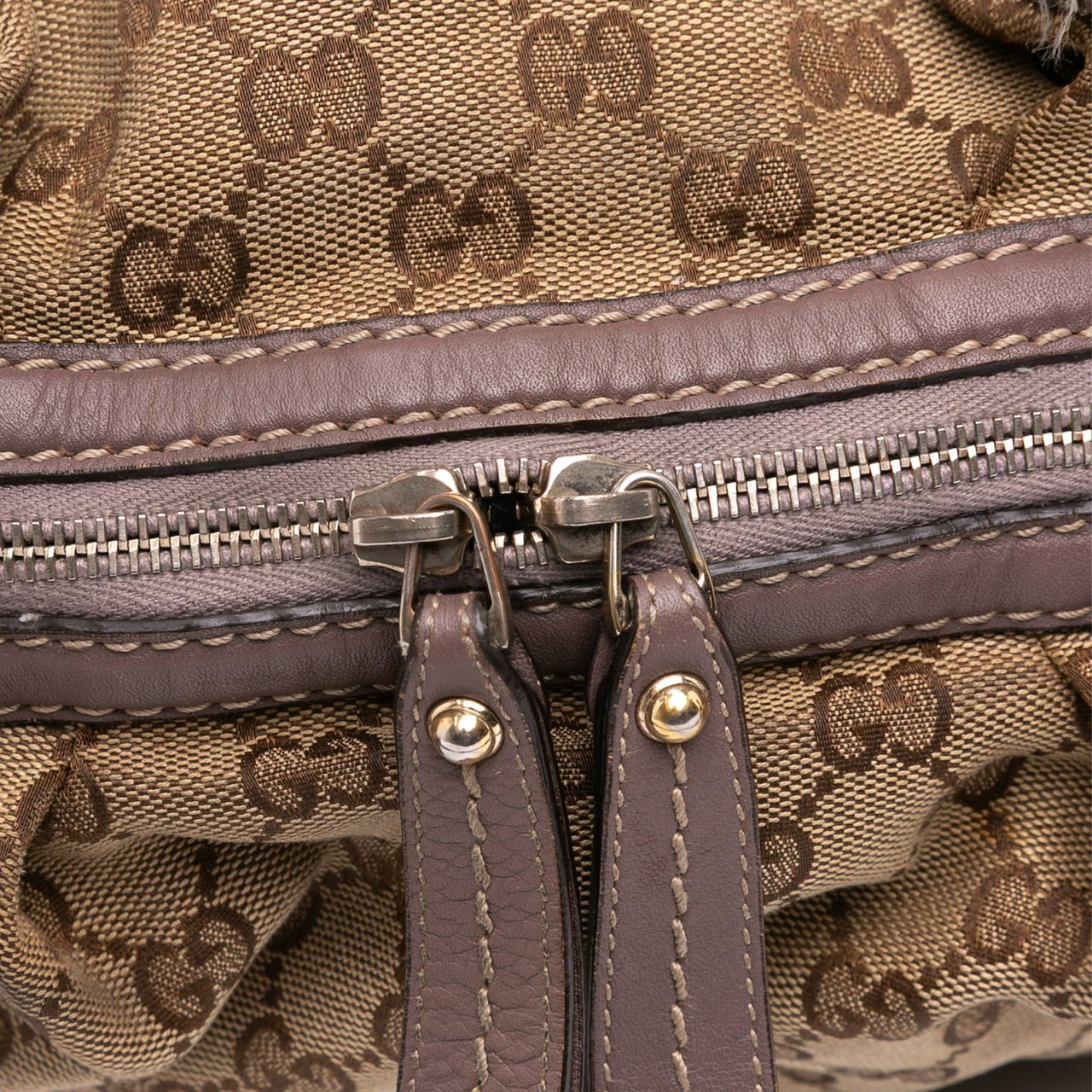 Gucci GG Canvas Sukey Satchel Bruin