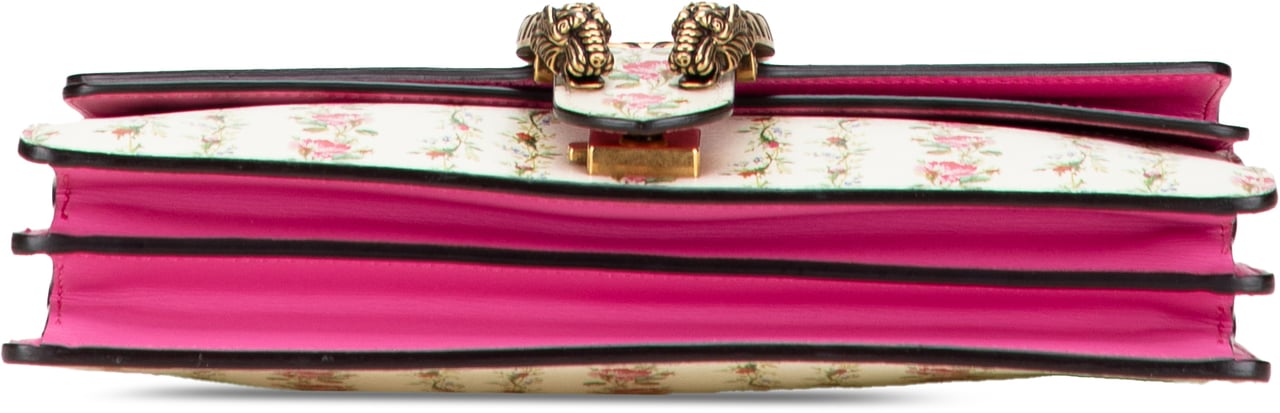 Gucci Limited Edition Small Calfskin Floral Print Dionysus Shoulder Bag Wit