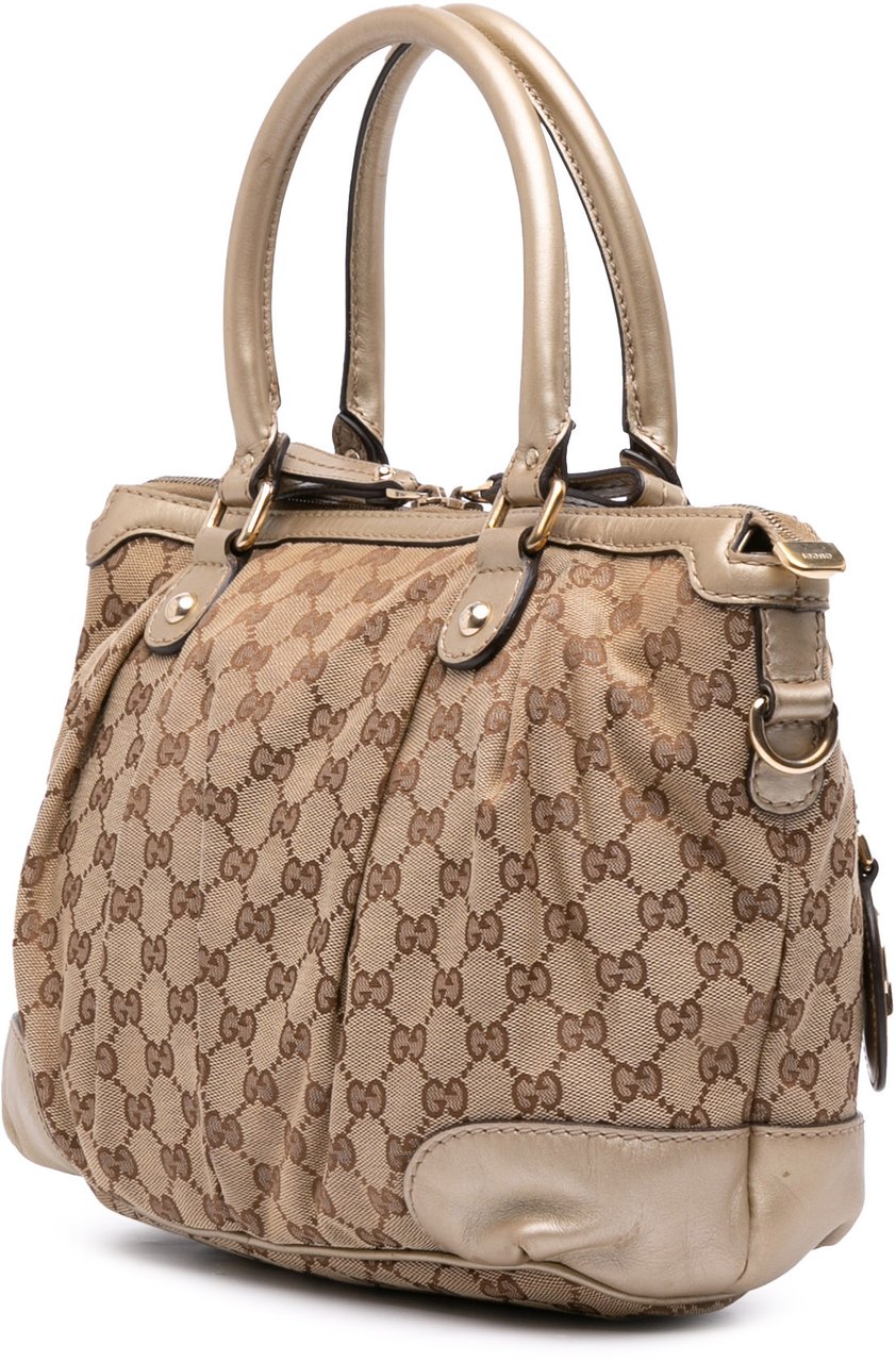 Gucci GG Canvas Sukey Satchel Bruin