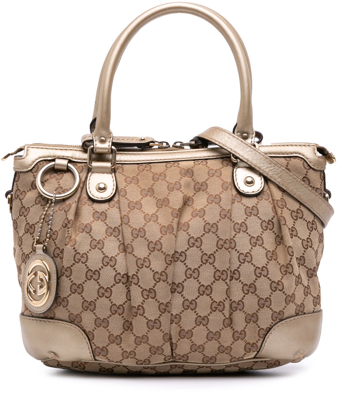 Gucci GG Canvas Sukey Satchel Bruin