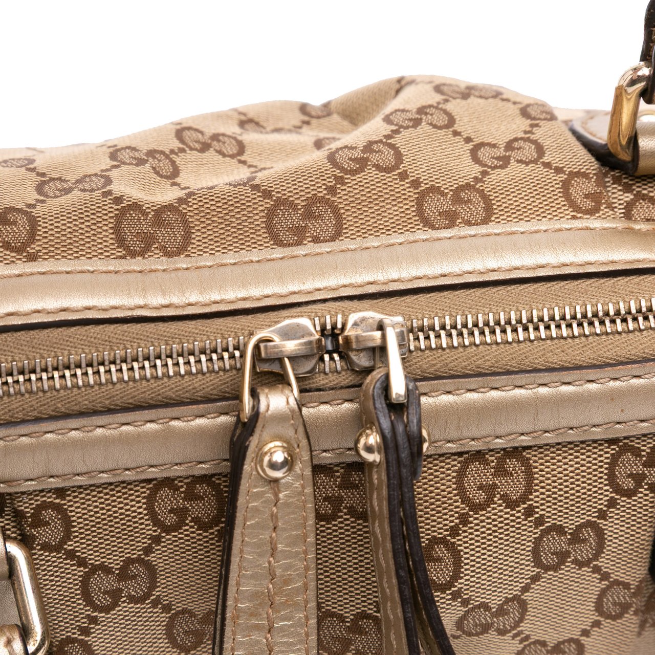 Gucci GG Canvas Sukey Satchel Bruin
