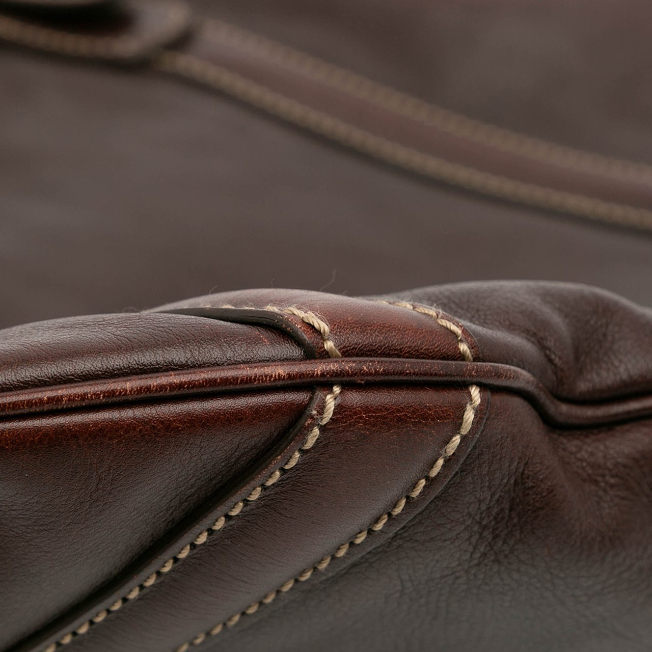 Gucci Medium Leather Web Britt Satchel Bruin