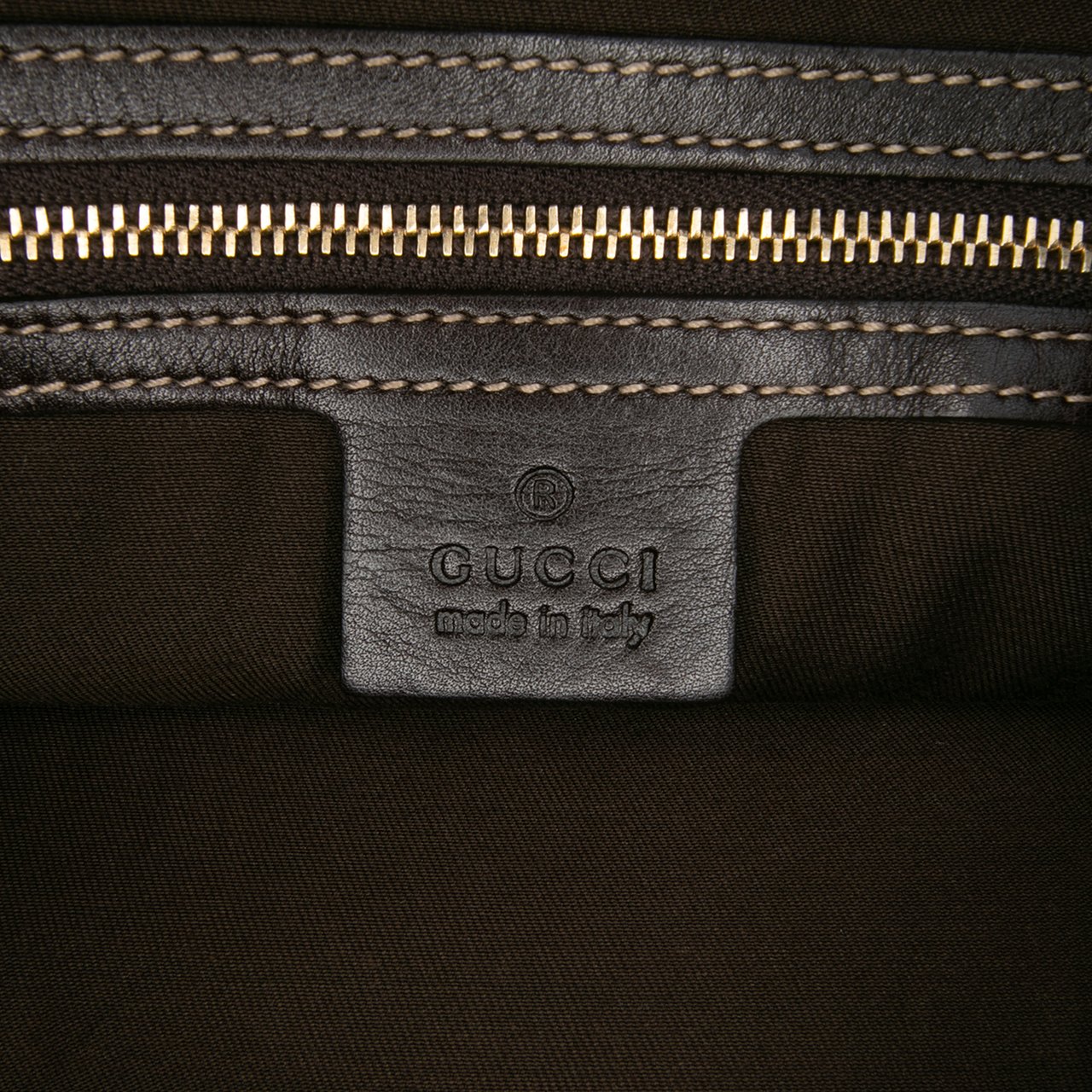 Gucci Medium Leather Web Britt Satchel Bruin