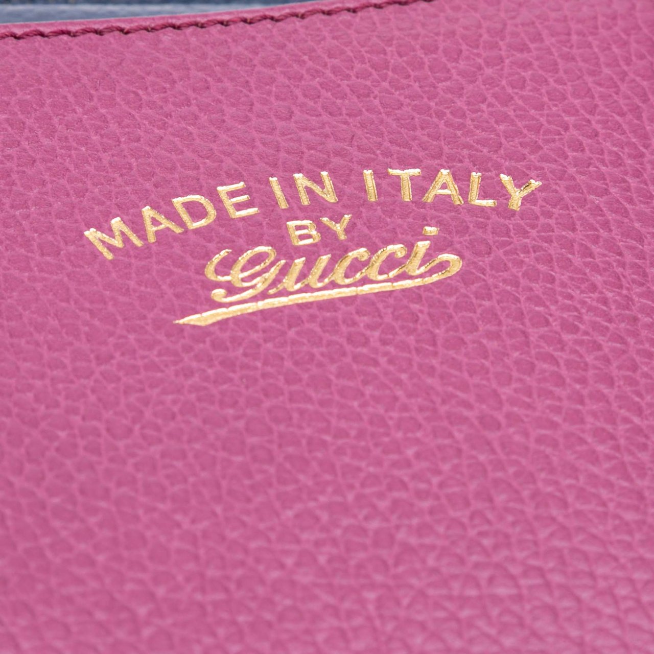 Gucci Medium Leather Swing Tote Paars