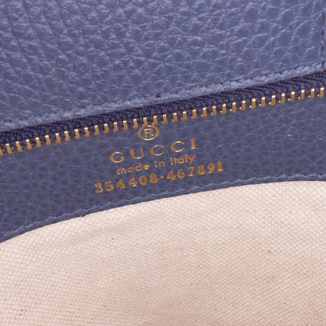 Gucci Medium Leather Swing Tote Paars