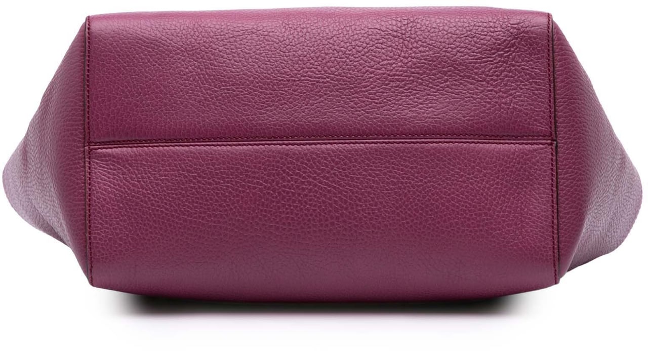 Gucci Medium Leather Swing Tote Paars