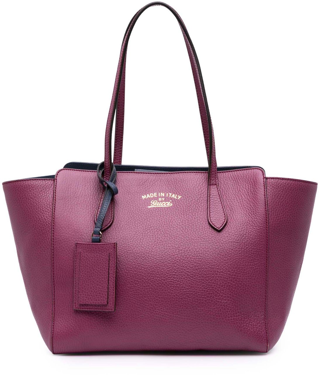 Gucci Medium Leather Swing Tote Paars