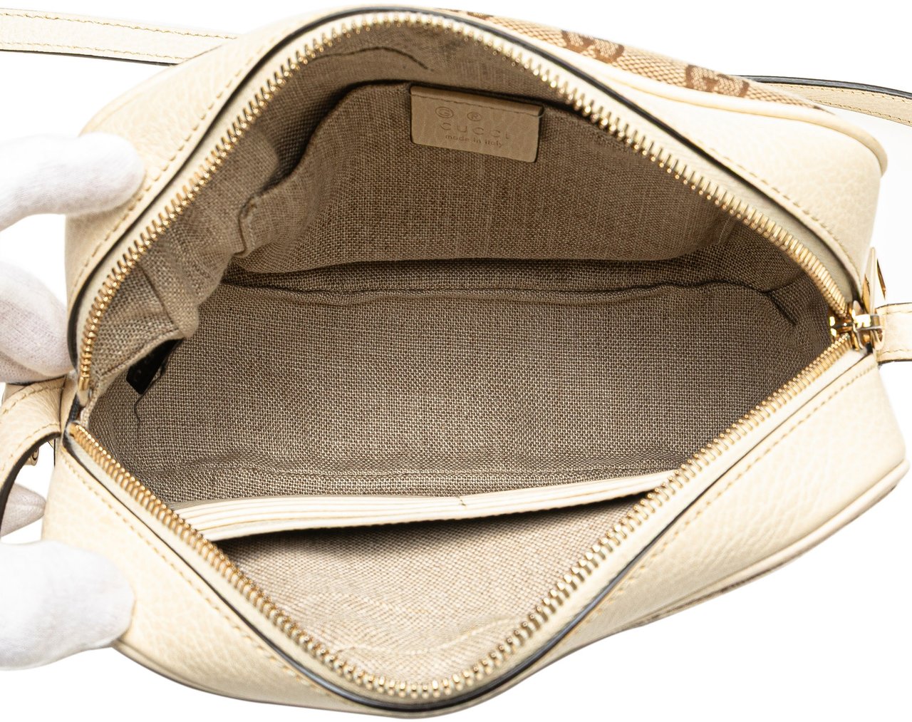 Gucci GG Canvas Bree Crossbody Bruin