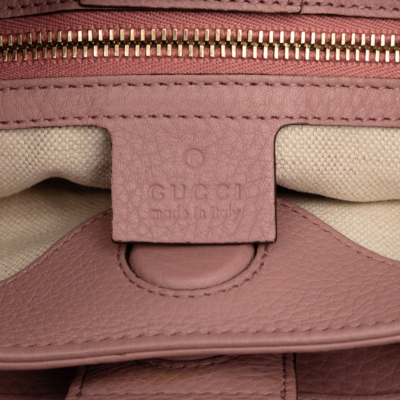 Gucci Small Calfskin Bamboo Shopper Satchel Roze