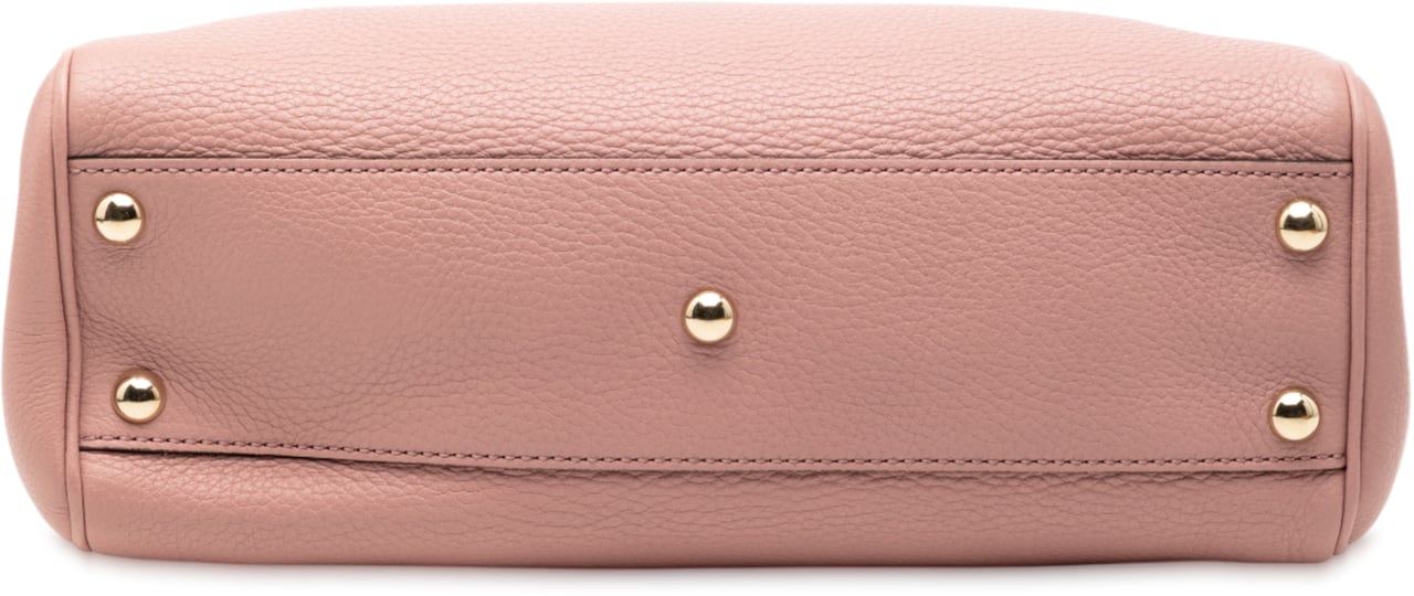 Gucci Small Calfskin Bamboo Shopper Satchel Roze