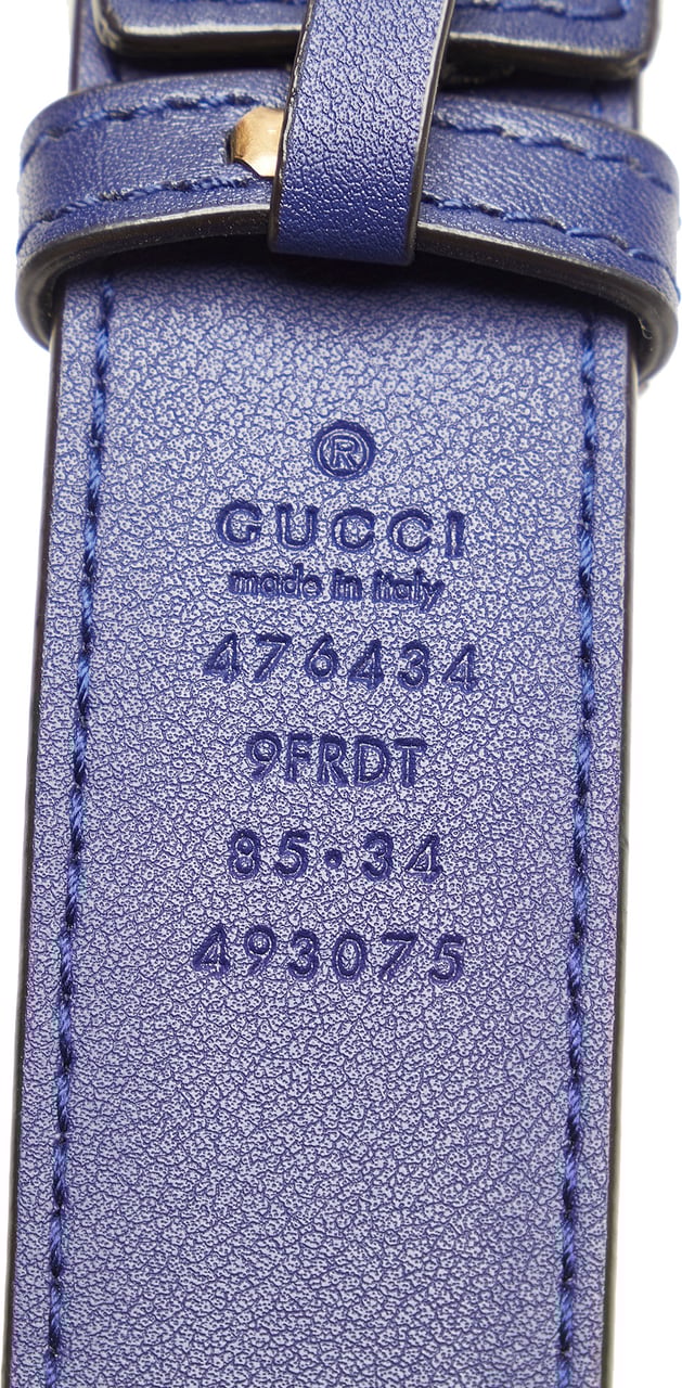 Gucci GG Marmont Velvet Matelasse Belt Bag Blauw