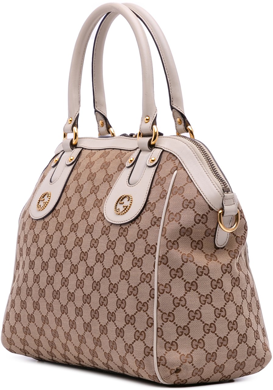 Gucci GG Canvas Scarlett Satchel Bruin