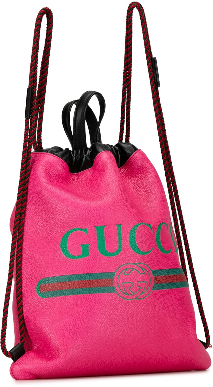 Gucci Logo Drawstring Backpack Roze